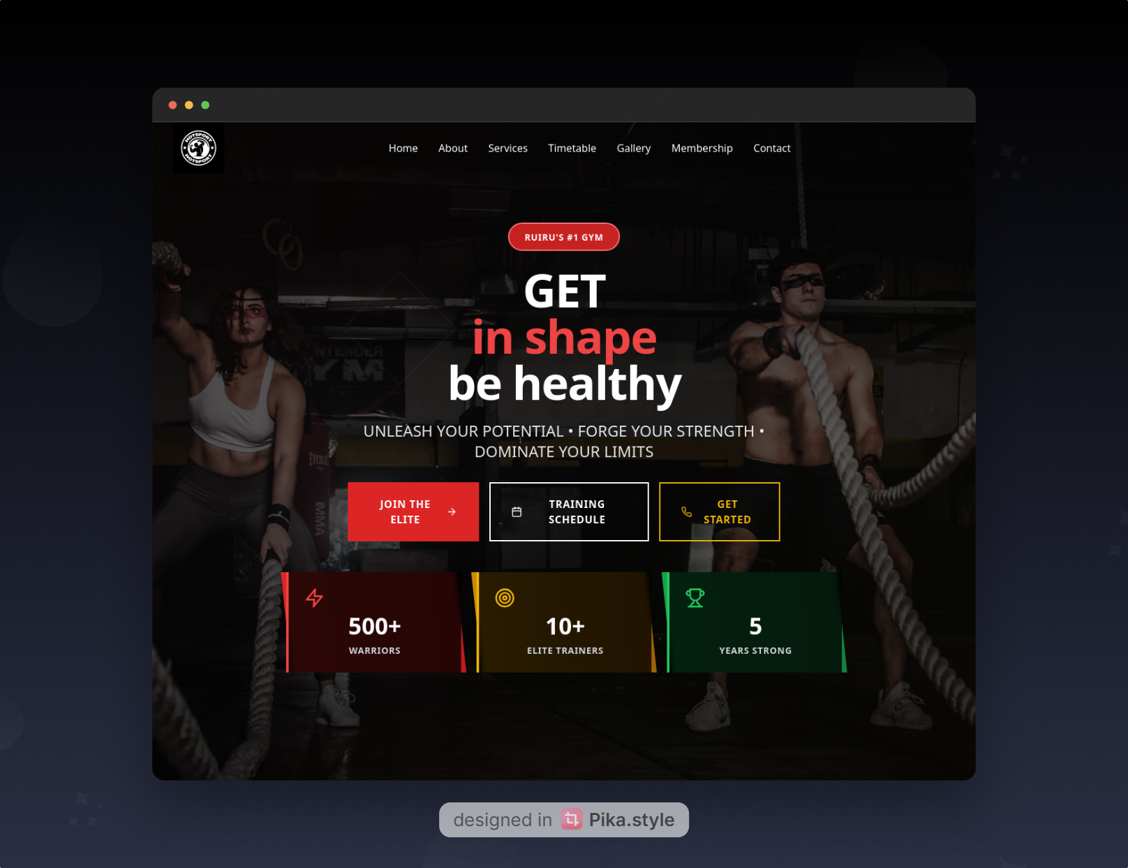 HotSport Gym Landing Page